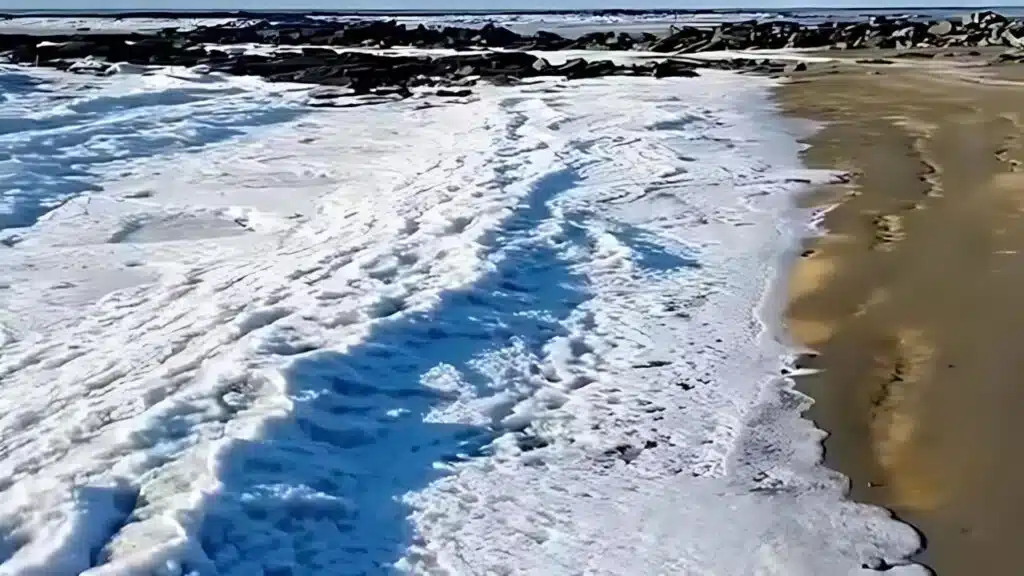 praia congelada